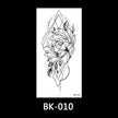 Black and white sketch flower tattoo stickers