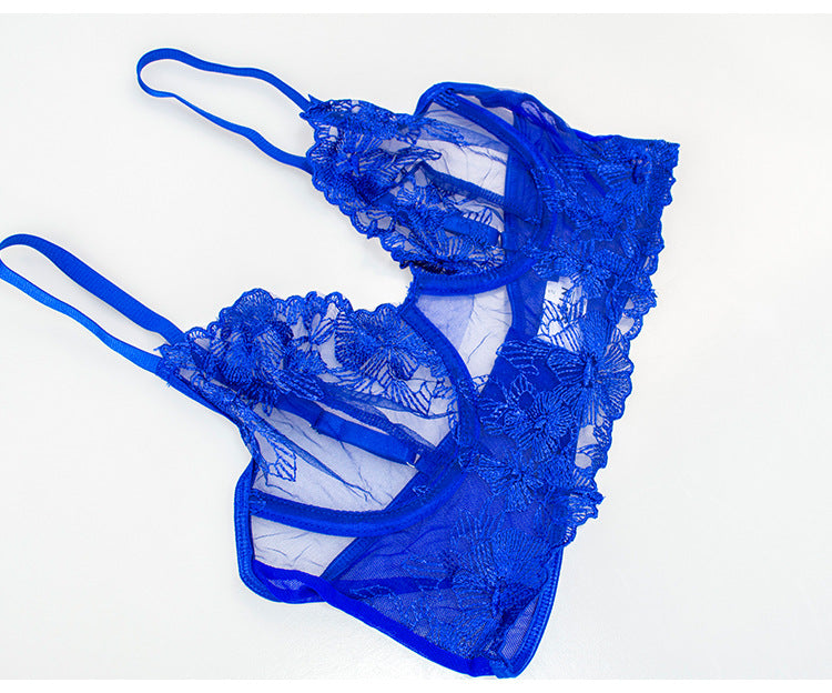 Lace Embroidery Underwear Set Cute Girl