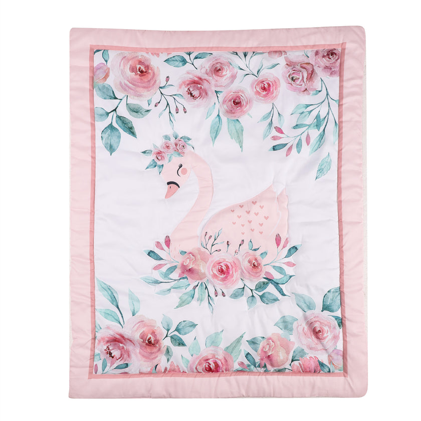 Children Quilt Fitted Sheet Single Bed Skirt Infant Bedding 3 pieces newborn kids bedding set