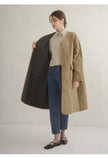 New Autumn And Winter Robe Cotton Coat Three-layer Quilted Chic Long Thick Cardigan