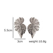 Trendy Pleated Three-dimensional Leaf Earrings