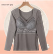 Women's Fashionable Warm Bra-free Long Sleeve With Chest Pad