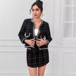 Women's Spring Slimming Tweed Skirt Two-piece Set