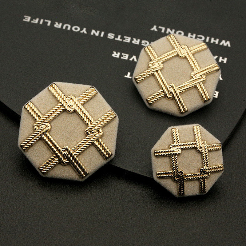 Design Cashmere Zinc Alloy Coat Buttons