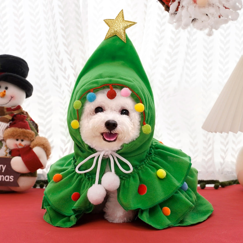 Cat Christmas Outfit Cat Kitten Christmas Clothes Cat Christmas Tree Costume With Star Ornament For Cats Kittens Pets