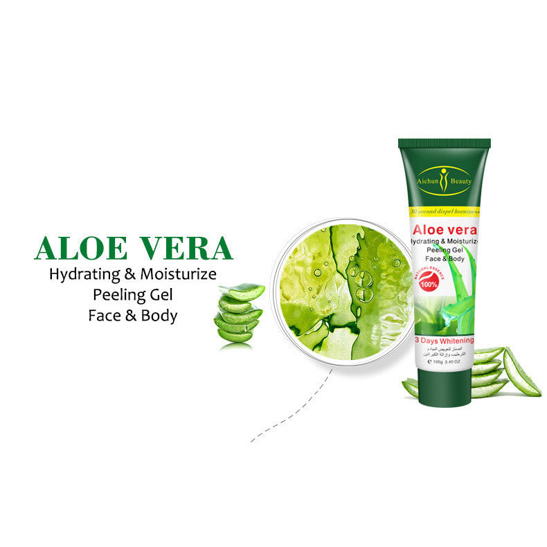 Exfoliating gel gently removes dead chicken skin