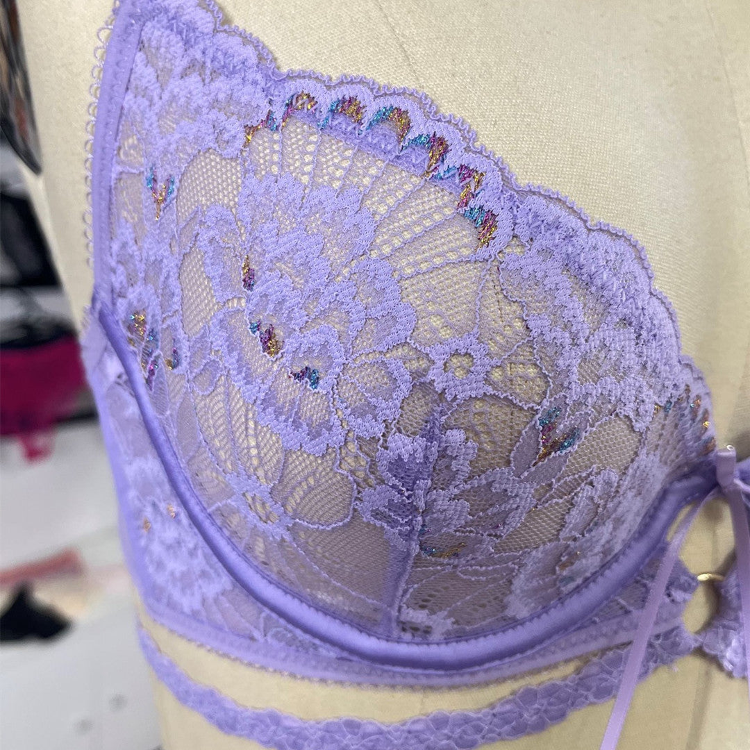 Lace Underwear Ultra-thin Embroidery Set