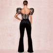 Princess Sleeve Slim Navel Wrap Sexy Top Women