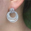 Luxury Multi-layer Round Ring Earrings Women
