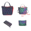Luminous Makeup Bag Lattice Design Geometric Bag