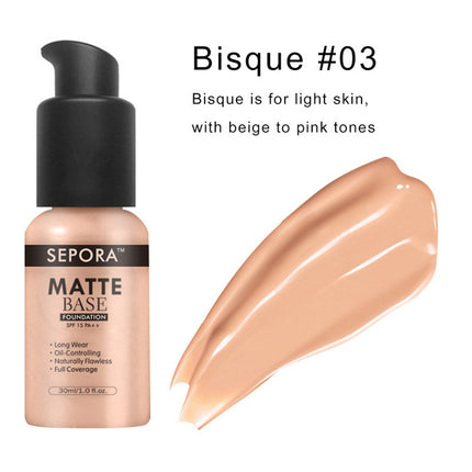 Waterproof Makeup Matte Liquid Foundation Oil Foundation Cream