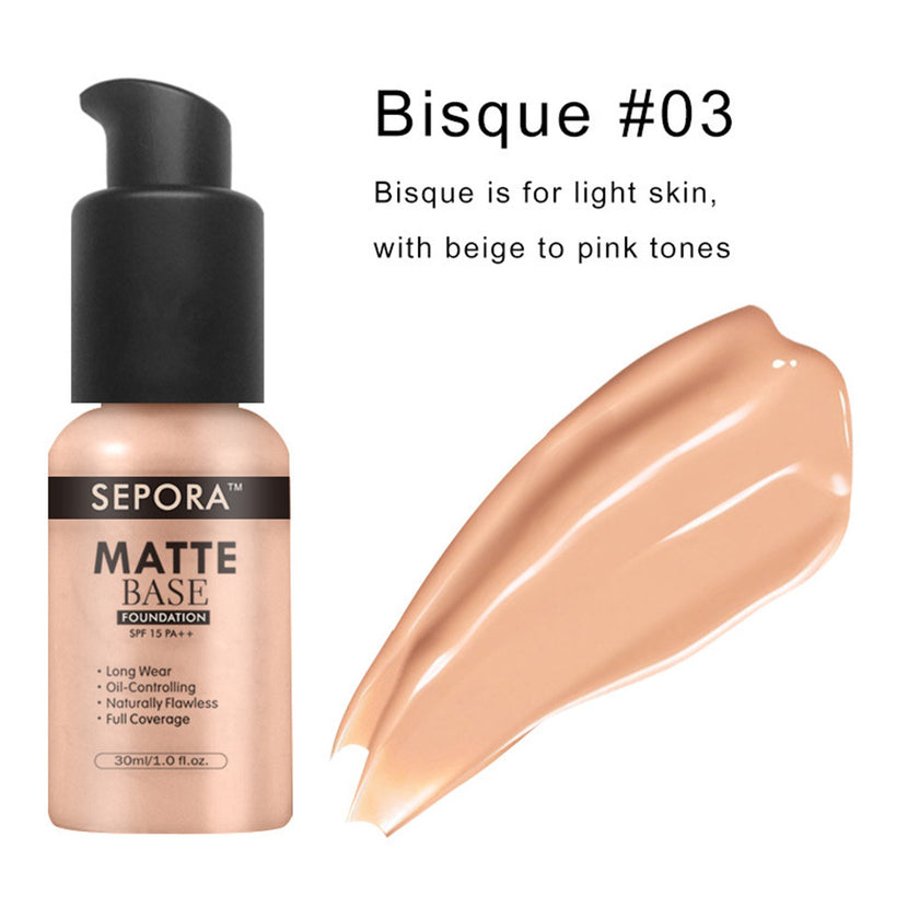 Waterproof Makeup Matte Liquid Foundation Oil Foundation Cream