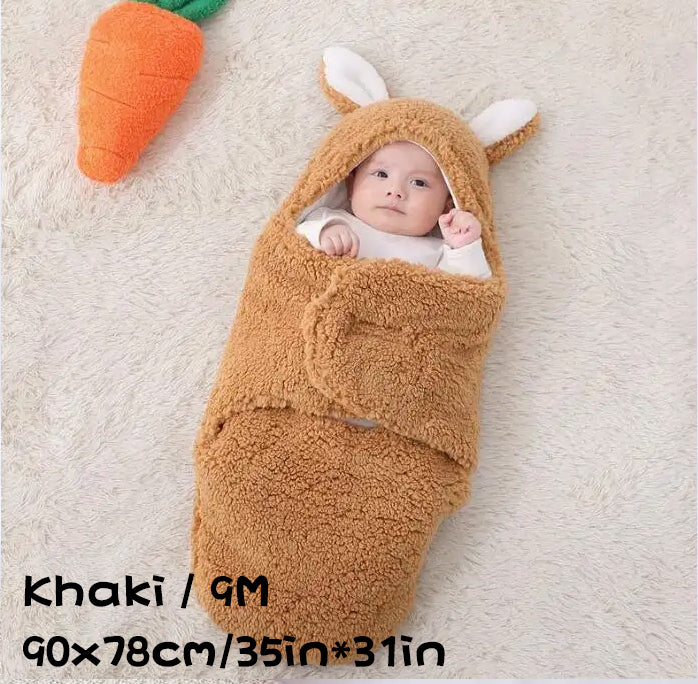 Super Soft Baby Sleeping Bag Fluffy Fleece Newborn Blanket Swaddle Blankets, Unisex Baby Wrap For Newborn Baby