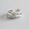 Vintage knotted ring women braided ring