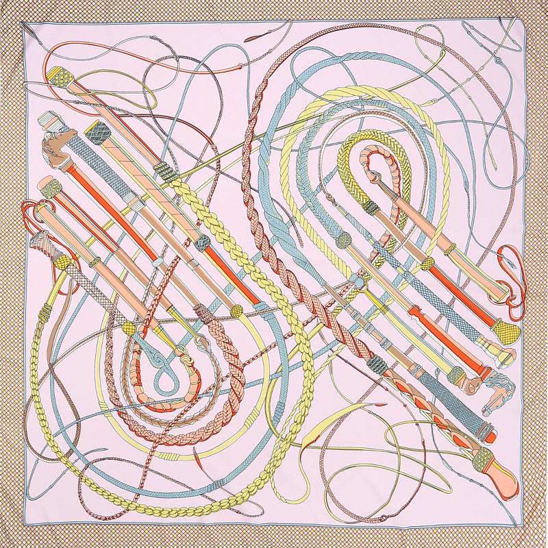 Carriage twill silk scarf