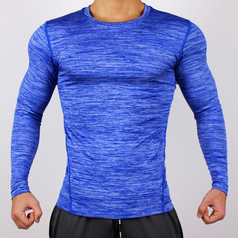 Long-sleeved fitness clothes tights basketball T-shirt