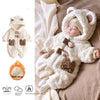 Fleece Lined Padded Warm Keeping Going Out Rompers Coat
