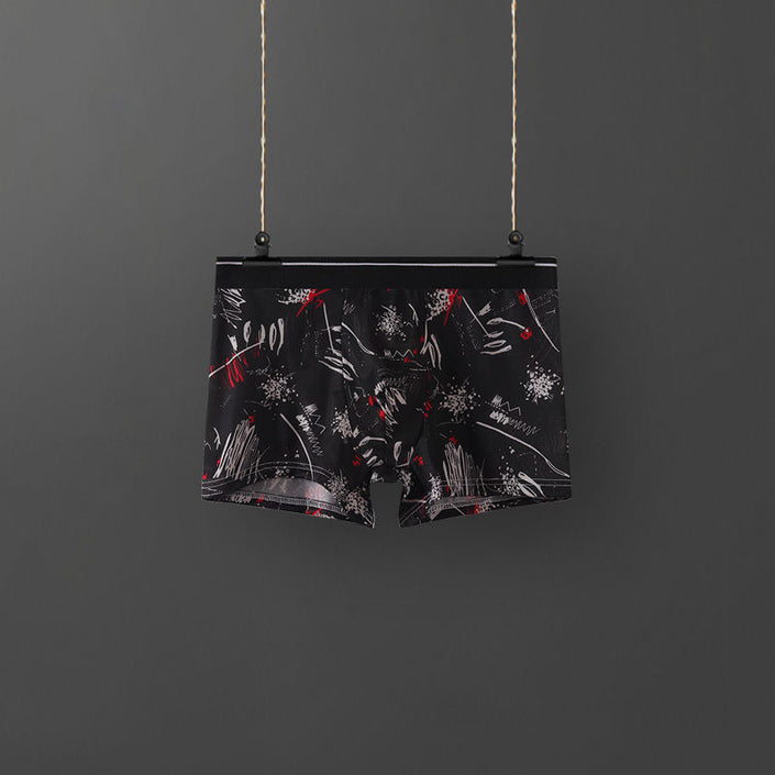 Summer Seamless Antibacterial Ice Silk Underwear For Young Men