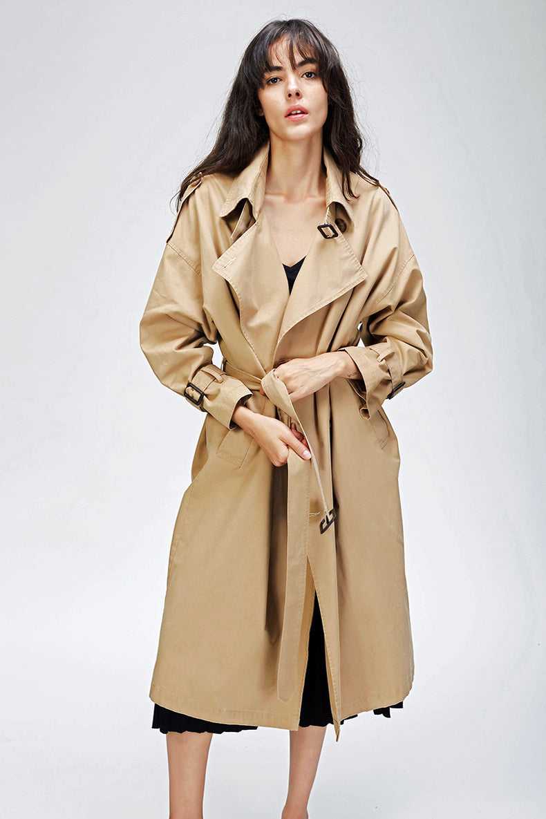 Cotton washed trench coat