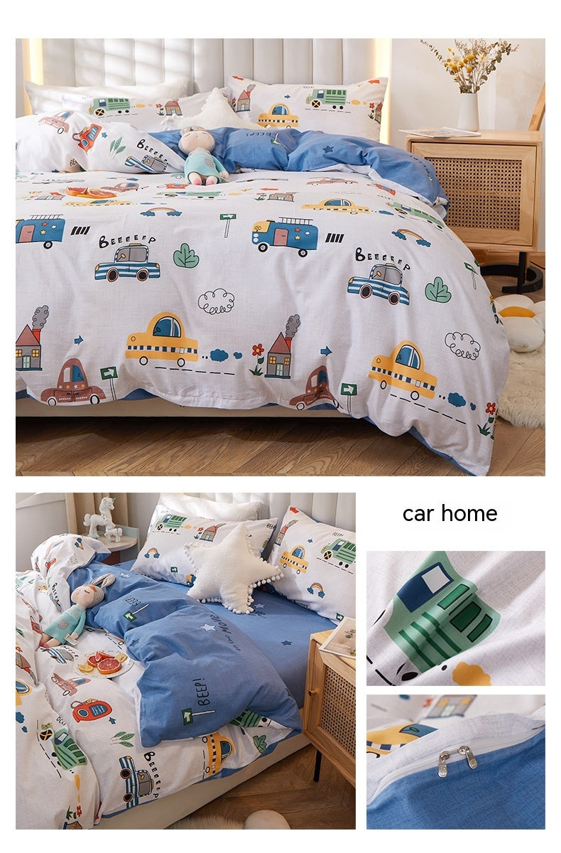 Pure Cotton Bedding Set Of Four Pieces