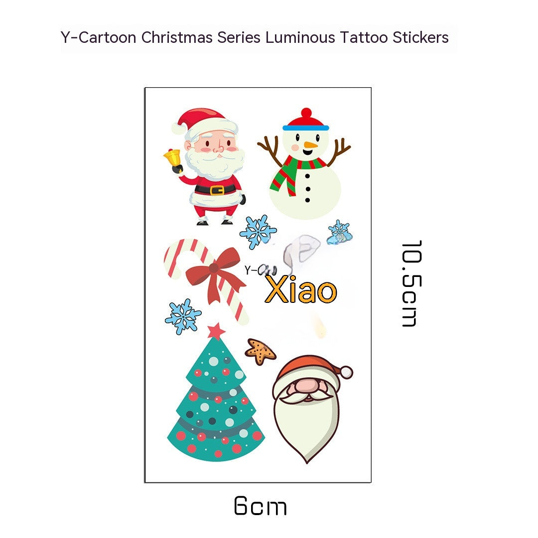 Children's Christmas Luminous Tattoo Face Pasters