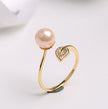 Pearl Ring women''s single opening adjustable ring