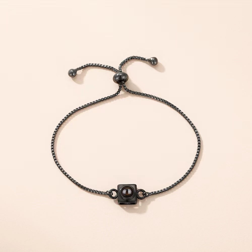 Square Box Push Pull Bracelet Fashion Style
