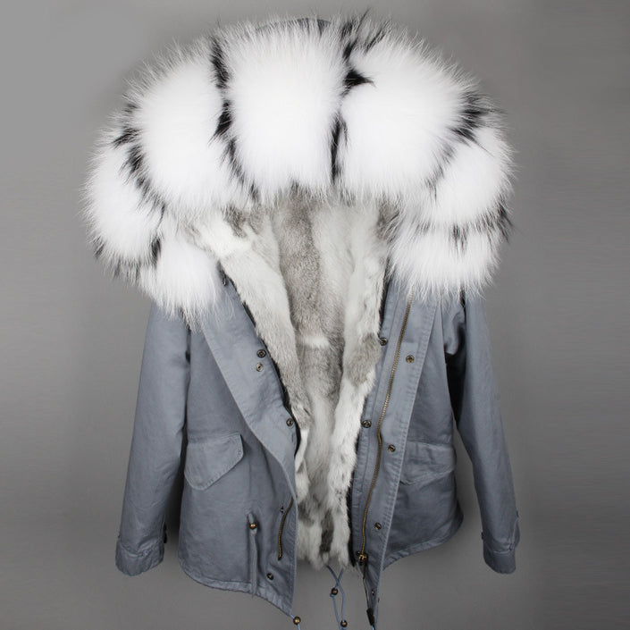 Loose short fur coat