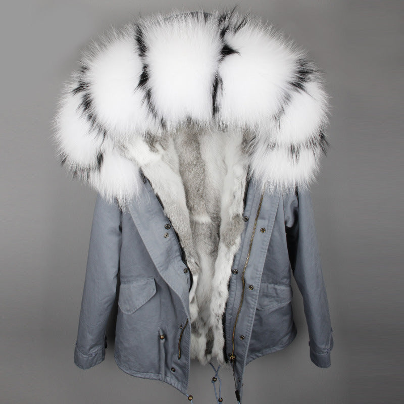 Loose short fur coat