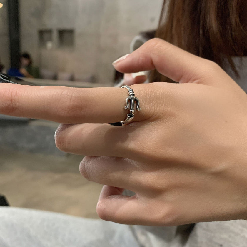 Silver Retro Bangle Bracelet