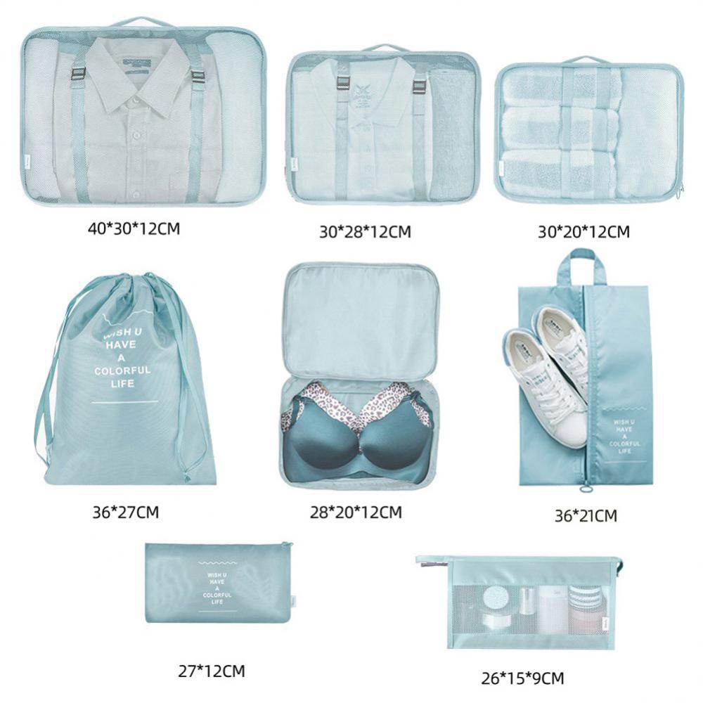 Alpcamers  8-piece Set Luggage Divider Bag Travel Storage Clothes