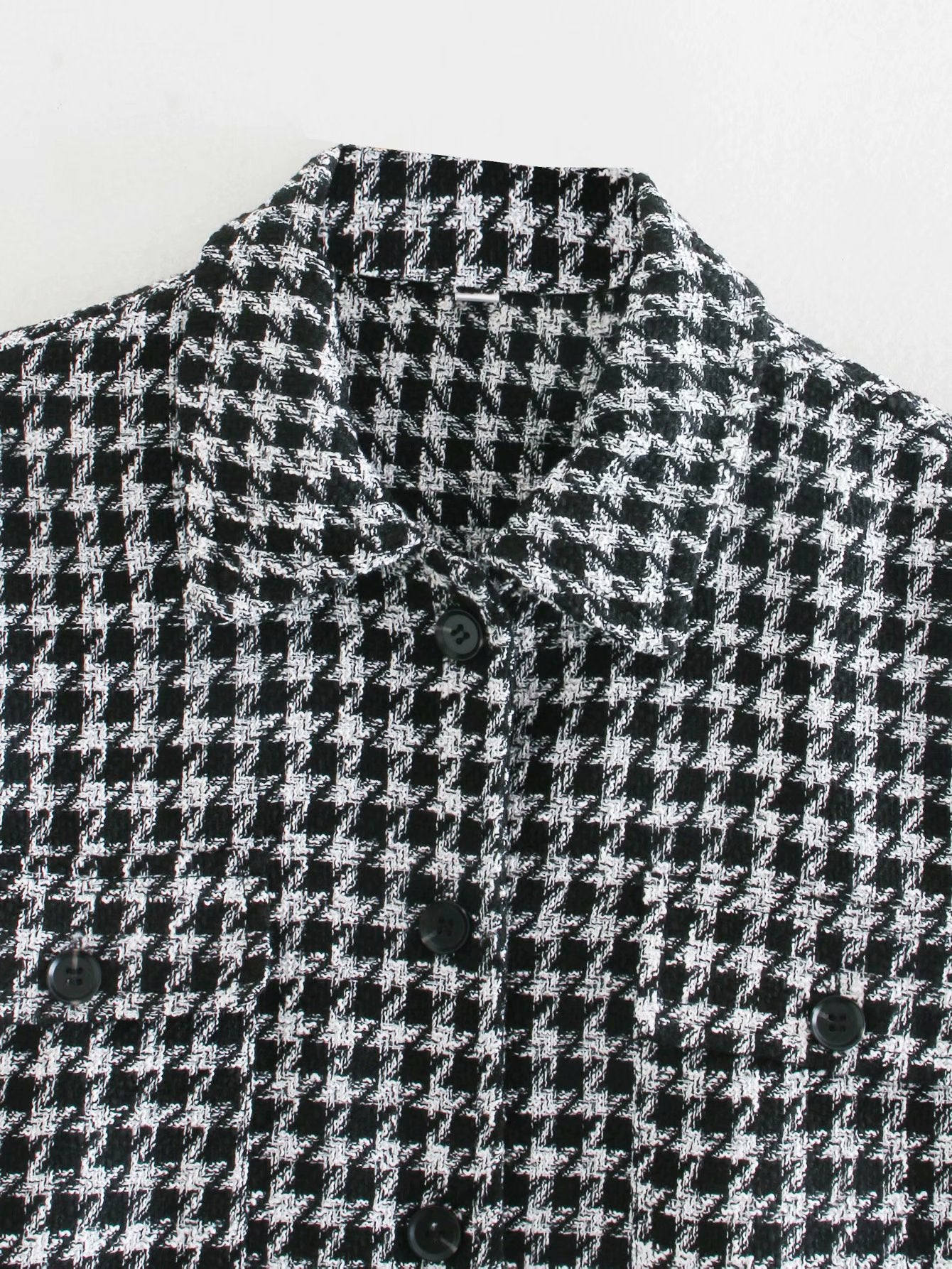 Women's houndstooth coat coat