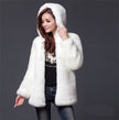 Faux fox fur coat coat warm coat