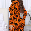 Halloween Printed Jumpsuit Long Sleeve Home Pajamas