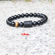 Twelve Constellation Elastic Bracelet Men Obsidian Couple