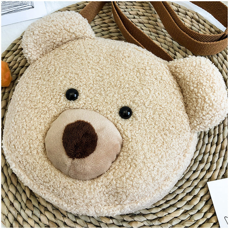 Cartoon doll bear plush bag