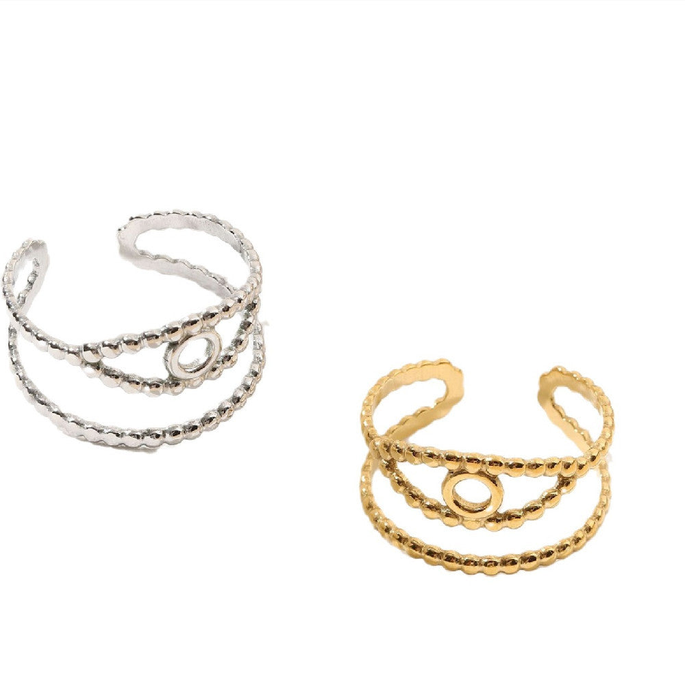 French Retro Stainless Steel Ring For Women