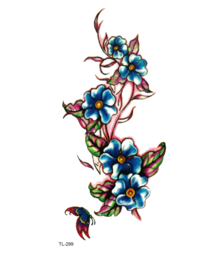 The Other Side Flower Tattoo Stickers Waterproof Tattoo