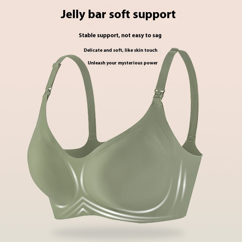 Jelly Stick Soft Support Nursing Underwear Busty Gathering Seamless Bras