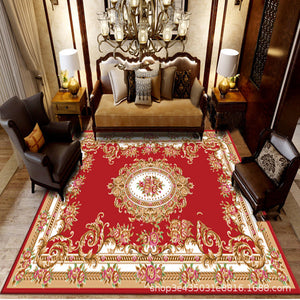 European Style Jihe Print Carpet Bedroom Living Room