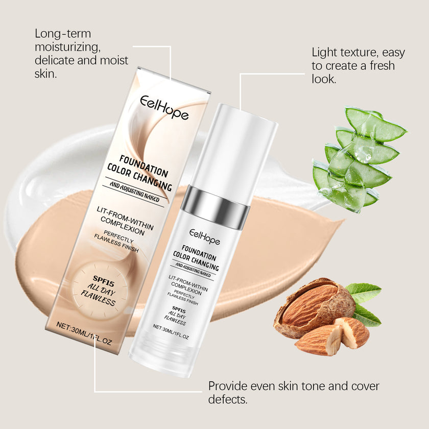 Temperature Change Concealing Foundation Natural Moisturizing