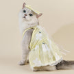Spring And Summer Dog Clothes Cat Clothing Pet Cotton Floral Slip Dress Mesh Skirt Dress