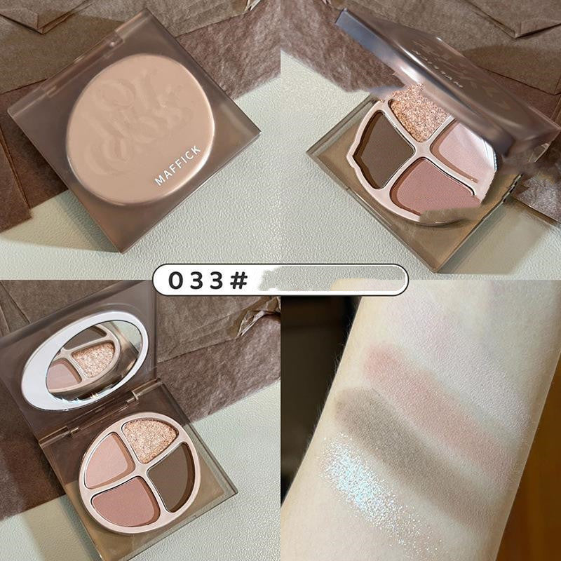 Four-color Matte Pearl Earth Tone Eyeshadow Palette