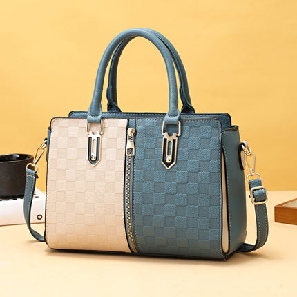Simple Large Capacity Women's Contrast Color Ins Fashion Korean Style Shoulder Women's Crossbody Handbag