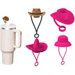 New Style Straw Covers Cap Novelty Sturdy Straw Toppers Reusable Cowboy Hat Shaped For Camping Home Hiking Picnic Kitchen