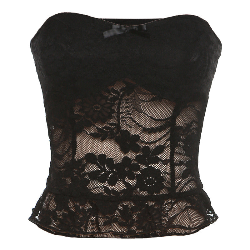 Women's Fashion Lace Crocheted Chest-wrapped Vest