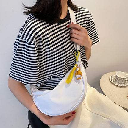 Nylon  Women's Saddle All-matching Crossbody Dumpling Bag
