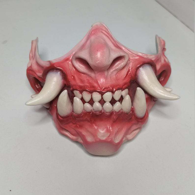 Latex Half Face Horror Tooth Mask Headgear