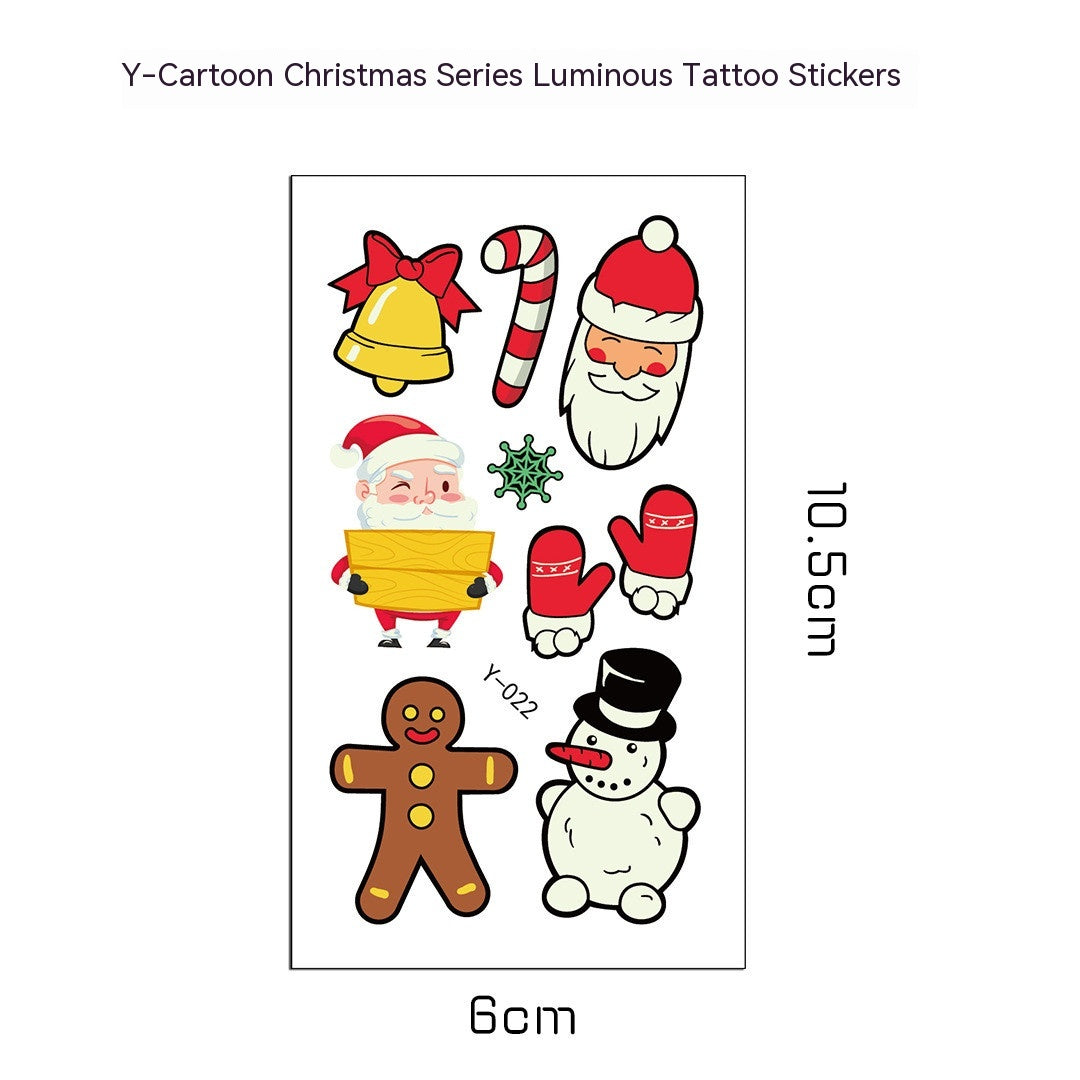 Children's Christmas Luminous Tattoo Face Pasters