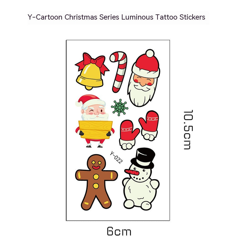 Children's Christmas Luminous Tattoo Face Pasters